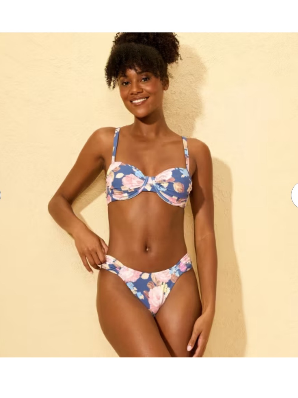 Shade & Shore Blue Floral Underwire Bikini Top & Bottom